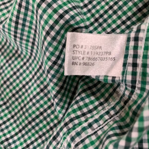 U.S. Polo Assn Men's Green Blue Plaid Button Down Size Large - Picture 12 of 14